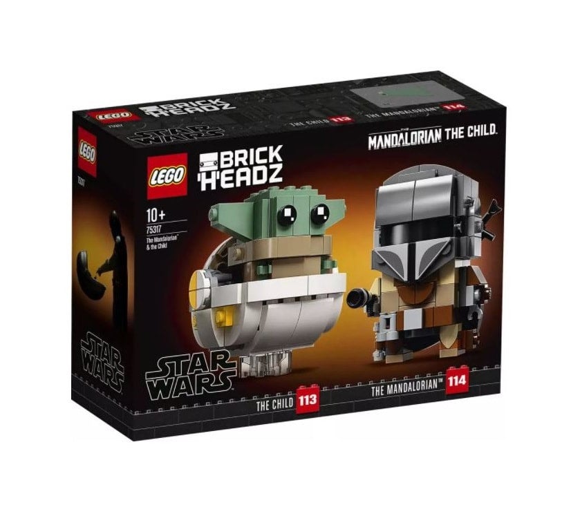 Lego mandalorian and child brickheadz sale