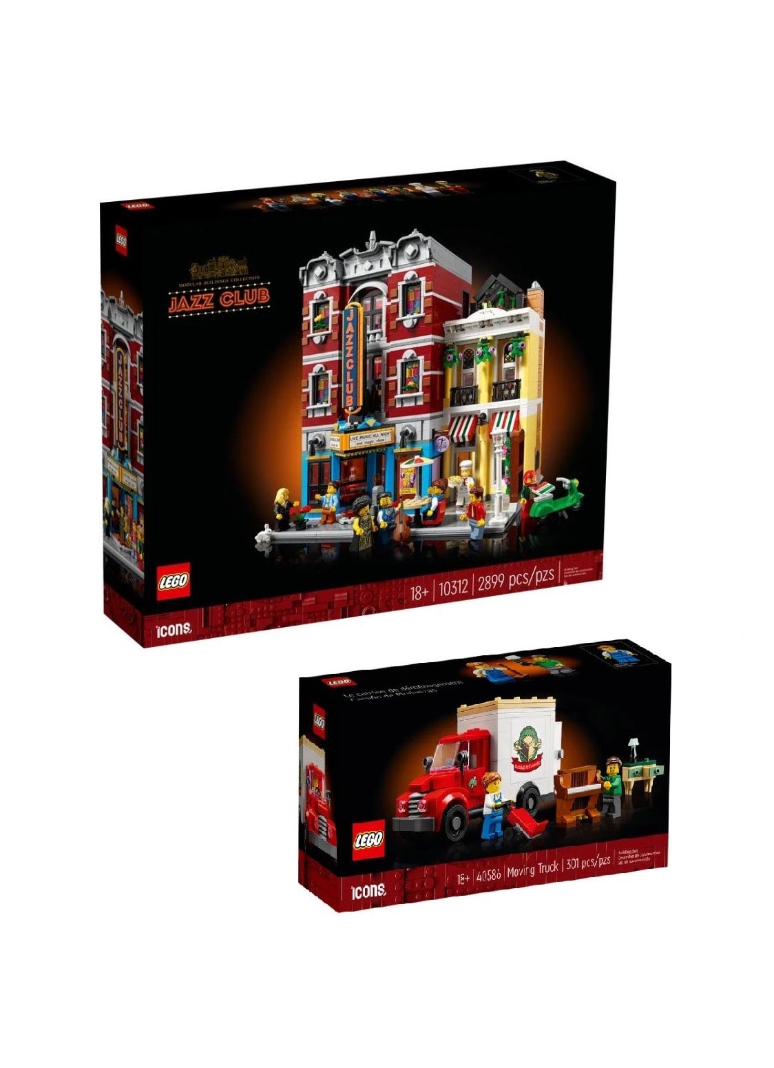 LEGO® 10312 Icons Jazz Club + LEGO® 40586 Icons Moving Truck